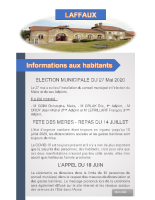 Bulletins d’informations 2020