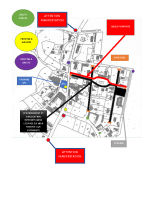 Plan de pose de la signalisation temporaire pour le vide-grenier.